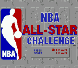 NBA All-Star Challenge (USA, Europe) Title Screen